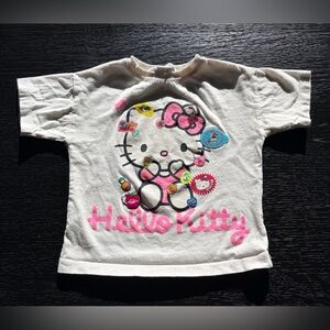 Zara Cream Hello Kitty Tee with Pink Accents